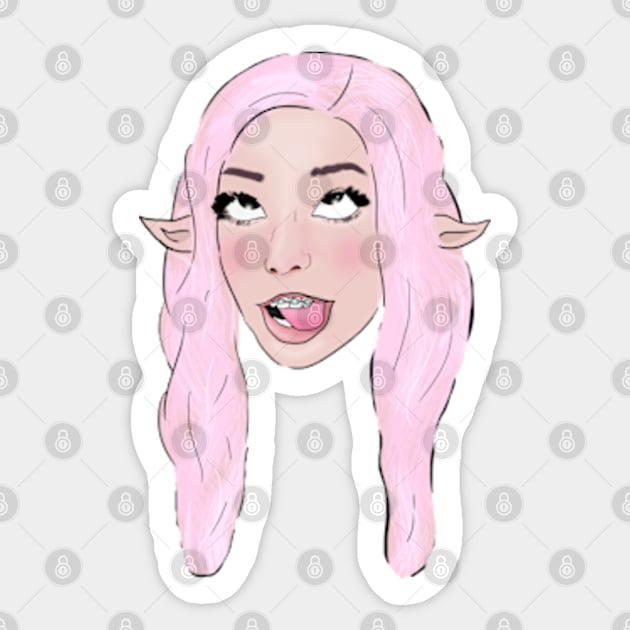 Belle Delphine Meme Sticker by Barnyardy